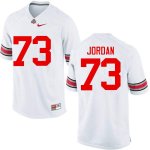 NCAA Ohio State Buckeyes Men's #73 Michael Jordan White Nike Football College Jersey LJJ2345CU